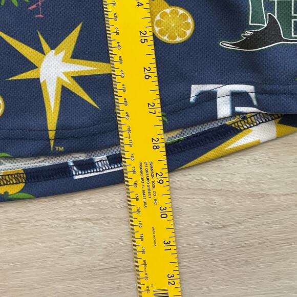 Match Up Mens Tampa Bay Rays Hawaiian Button Up Size XL - Picture 7 of 9